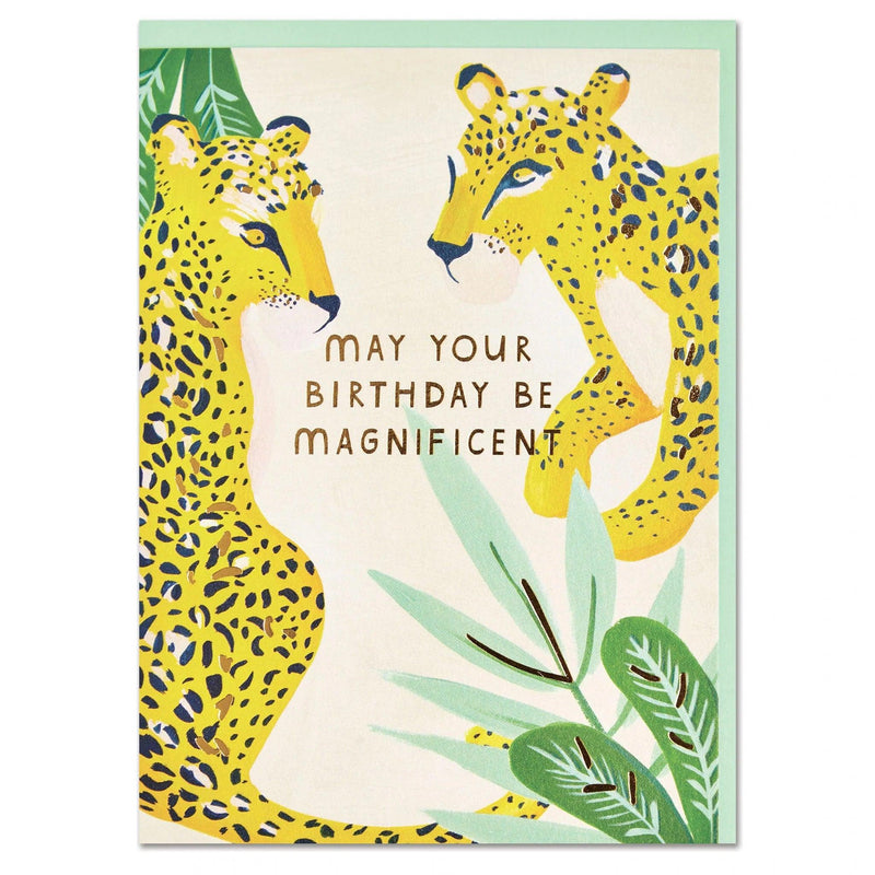 'May Your Birthday Be Magnificent' Striking Leopard Design Card - SpectrumStore SG
