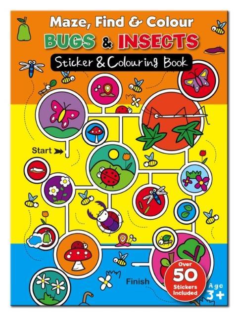 Maze Find and Colour Book - Bugs & Insects - SpectrumStore SG