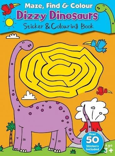 Maze, Find & Colour Book - Dizzy Dinosaurs - SpectrumStore SG