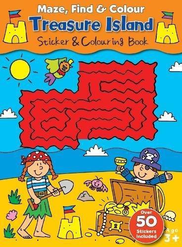 Maze, Find & Colour Book - Treasure Island - SpectrumStore SG