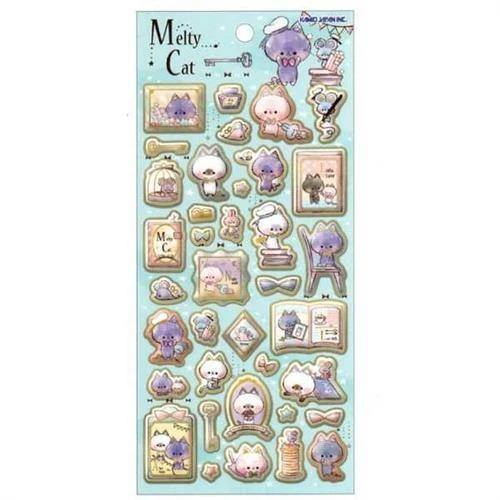Melty Cat Stickers with Gold Accent Sticker - SpectrumStore SG