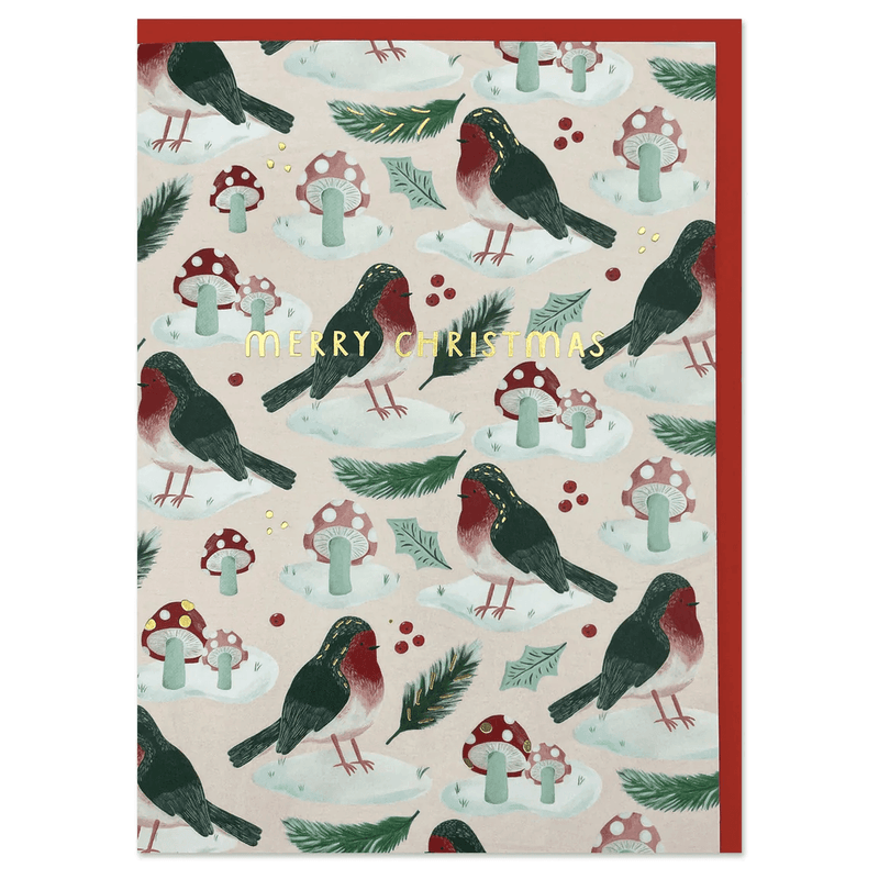 'Merry Christmas' Robin Christmas Card - SpectrumStore SG