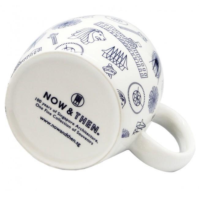 Motif Navy Blue Ceramic Mug - SpectrumStore SG