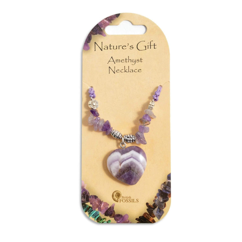 Nature's Gift Heart Necklace - Amethyst - SpectrumStore SG