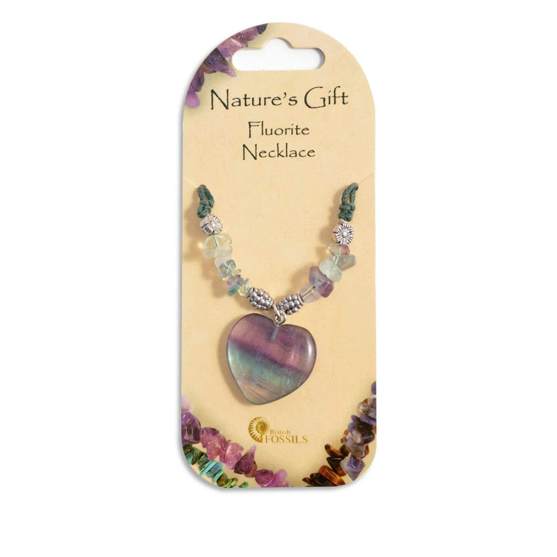 Nature's Gift Heart Necklace - Fluorite - SpectrumStore SG