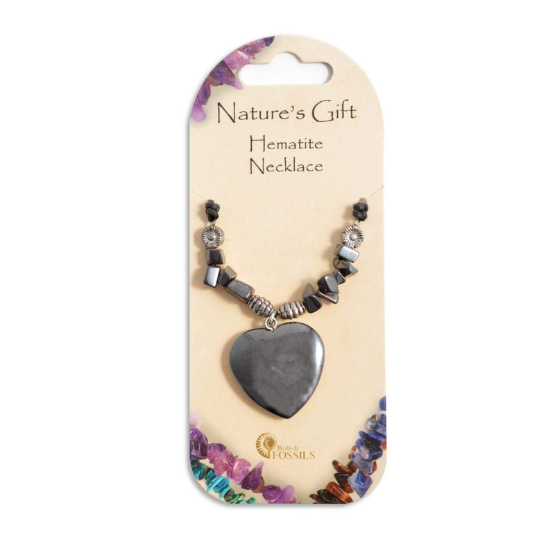 Nature's Gift Heart Necklace - Hematite - SpectrumStore SG