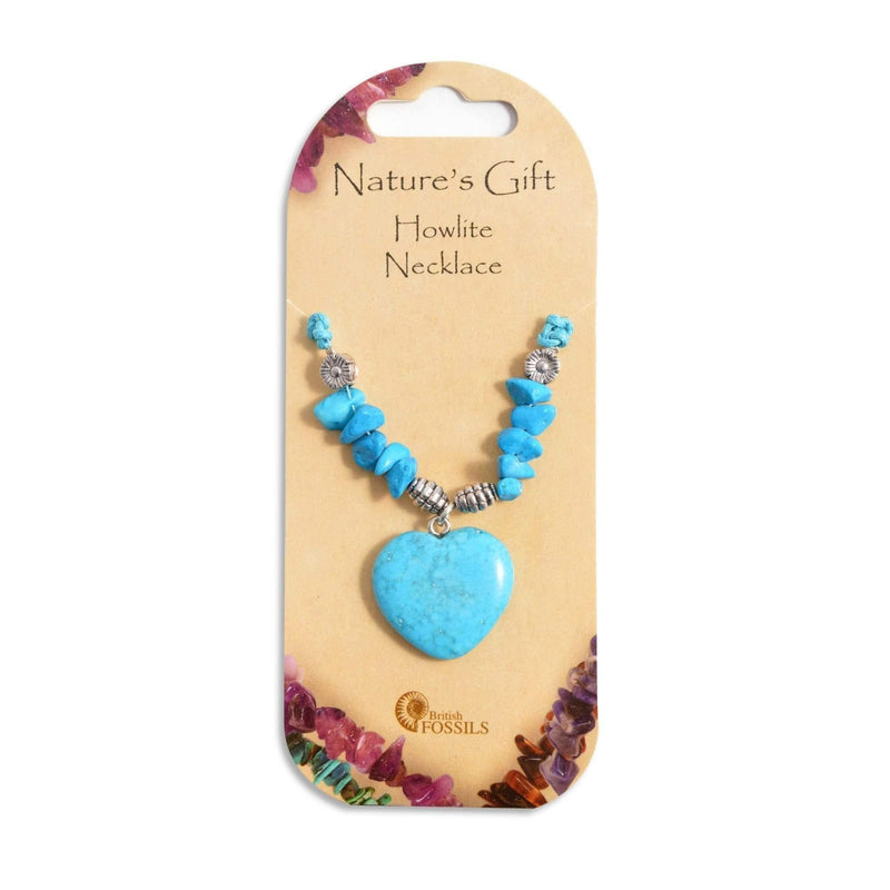 Nature's Gift Heart Necklace - Howlite - SpectrumStore SG