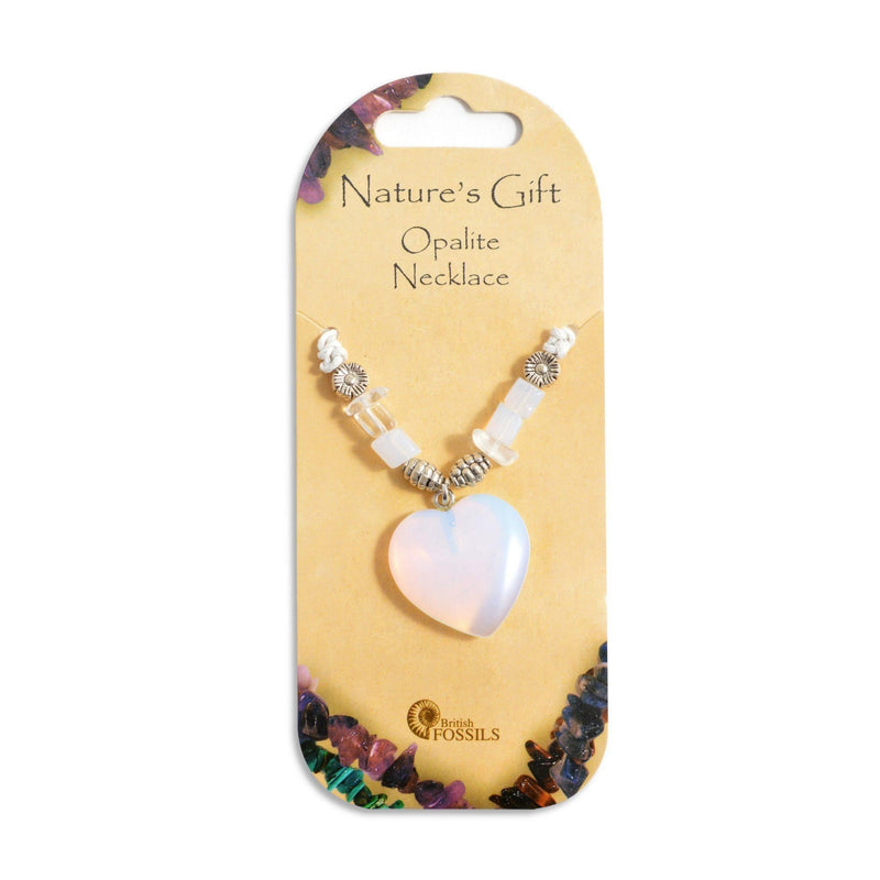 Nature's Gift Heart Necklace - Opalite - SpectrumStore SG