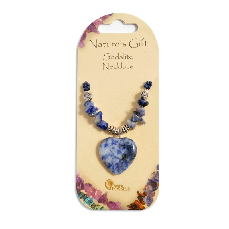 Nature's Gift Heart Necklace - Sodalite - SpectrumStore SG