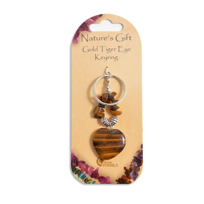 Nature's Gift Keyring - Golden Tiger Eye - SpectrumStore SG