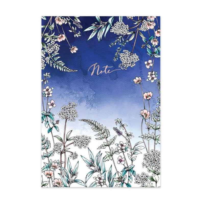 Navy Wild Flowers Notebook - SpectrumStore SG