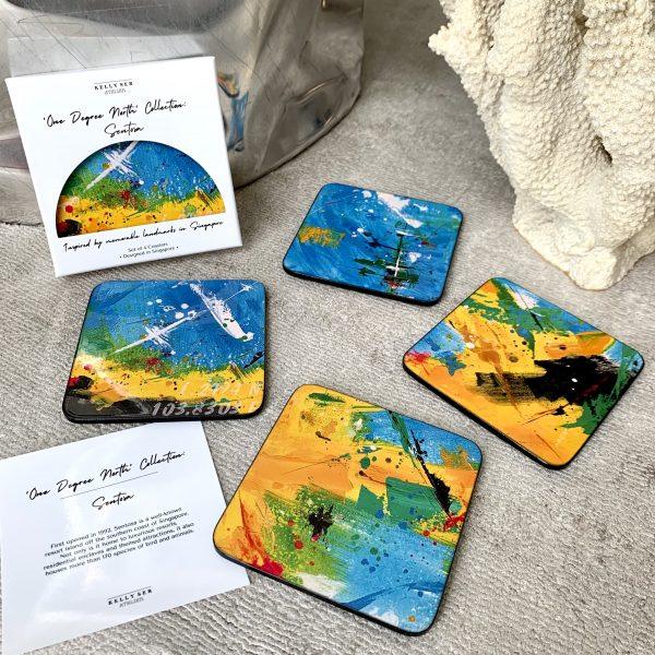One Degree North: Sentosa Coasters (Set Of 4) - SpectrumStore SG