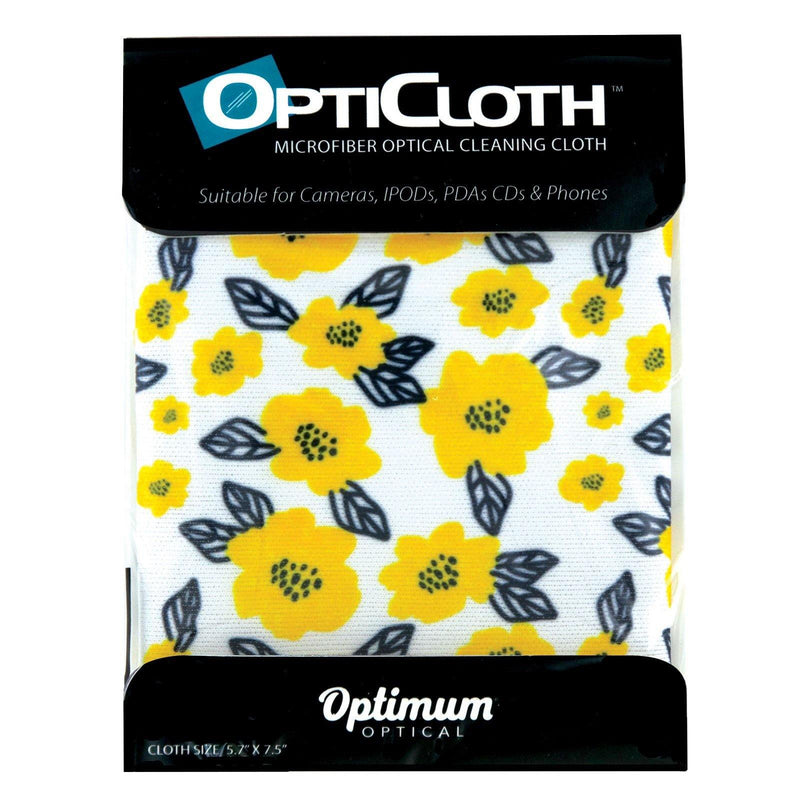 OptiCloth Microfiber Cleaning Cloth Yellow Flower - SpectrumStore SG