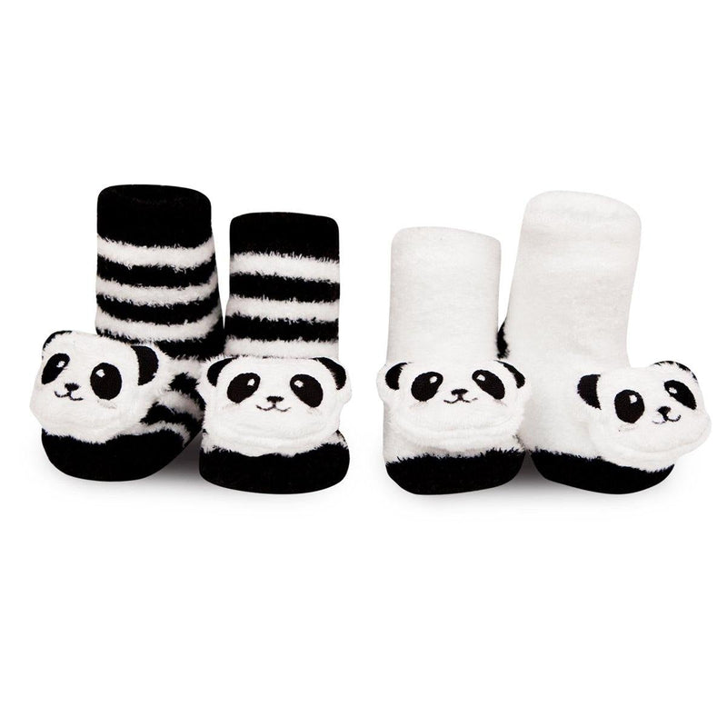 Panda Rattle Socks (2 Pack/ 0-12 Mos) - SpectrumStore SG