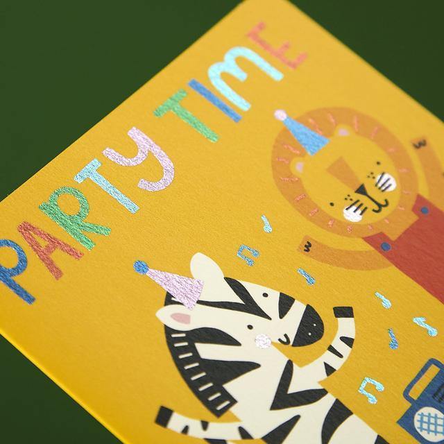 Party Time Jungle Disco Birthday Card - SpectrumStore SG