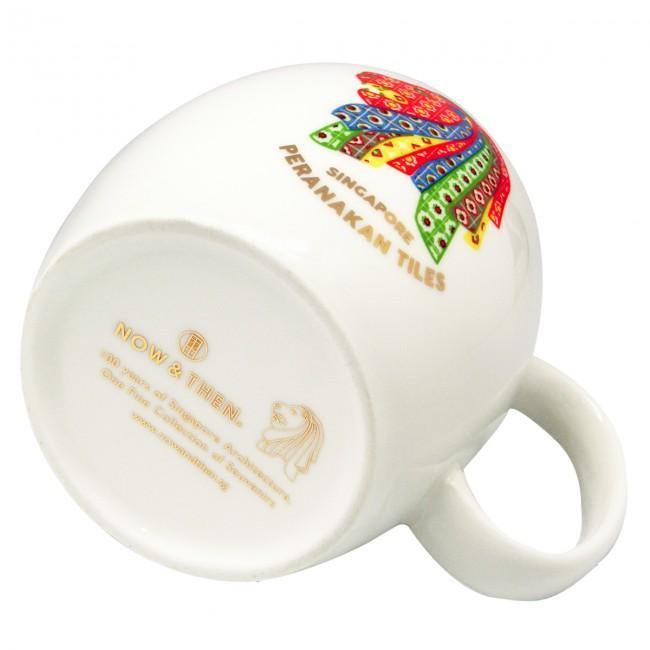 Peranakan White Ceramic Mug - SpectrumStore SG
