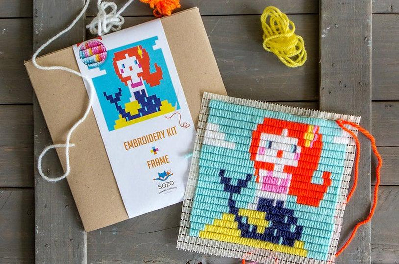 Picture Frame Needlepoint Kit - Mermaid - SpectrumStore SG