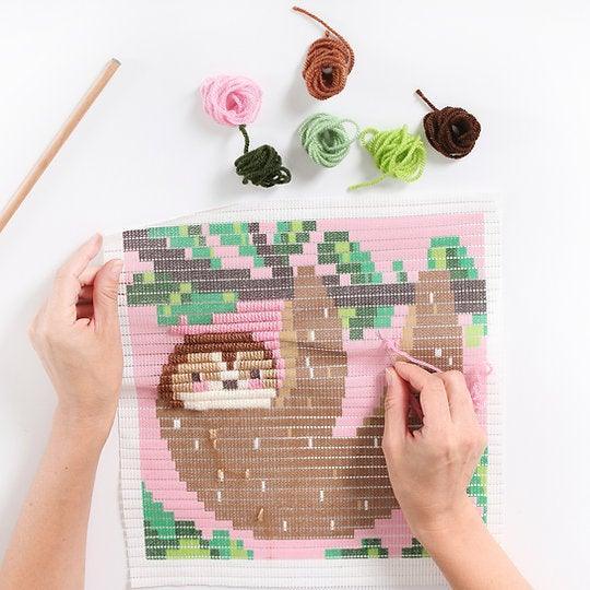 Pillow Needlepoint Kit - Sloth - SpectrumStore SG