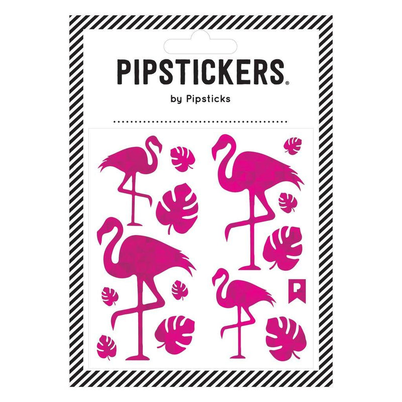 Pink Holographic Flamingos Sticker - SpectrumStore SG
