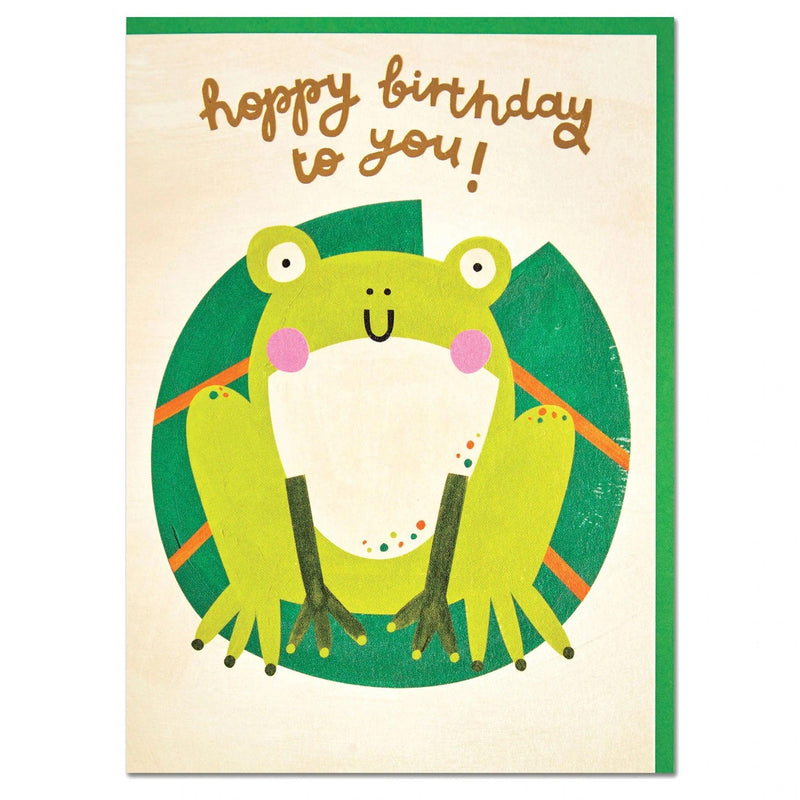 Playful Frog 'Hoppy Birthday To You' Children's Birthday Card - SpectrumStore SG