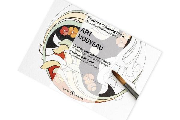 Postcard Colouring Book: Art Nouveau - SpectrumStore SG