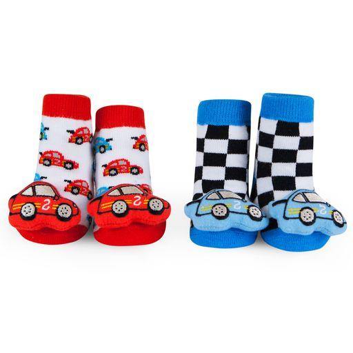 Race Car Rattle Socks (2 Pack/ 0-12 Mos) - SpectrumStore SG