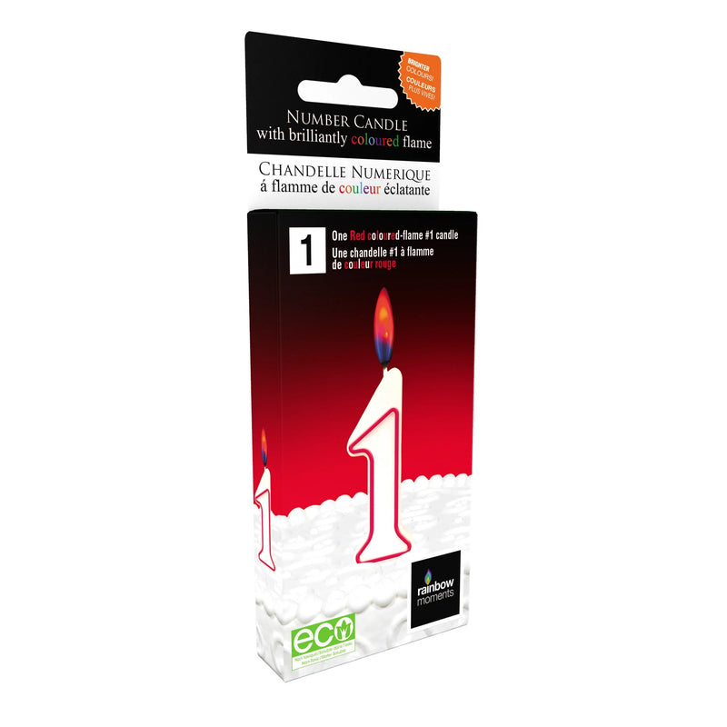 Red Colour Flame Number Candles -