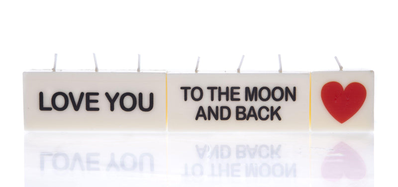 Say It With Words Candle - Moon And Back - SpectrumStore SG
