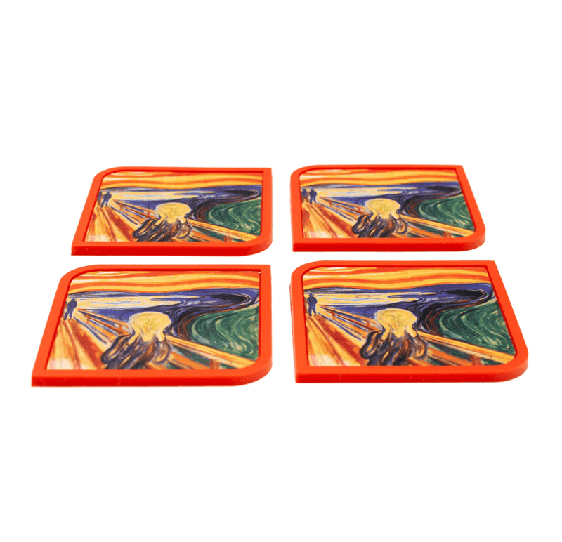 Silicone Coasters (Set Of 4) - The Scream - SpectrumStore SG