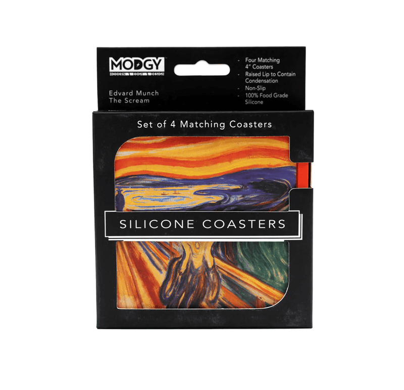 Silicone Coasters (Set Of 4) - The Scream - SpectrumStore SG