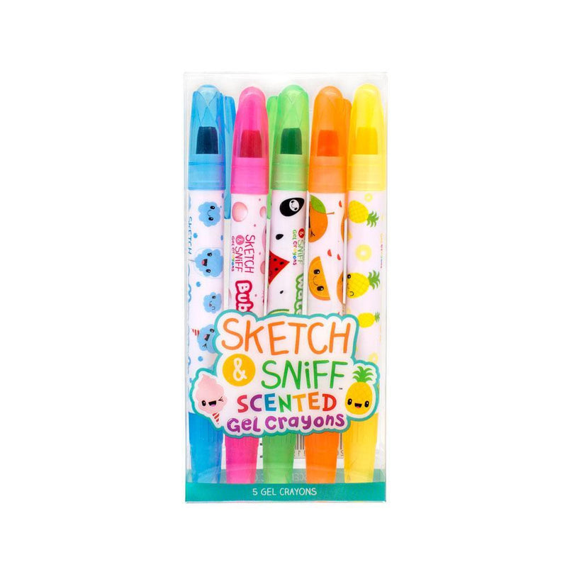 Sketch & Sniff Gel Crayons 5-Pack - SpectrumStore SG