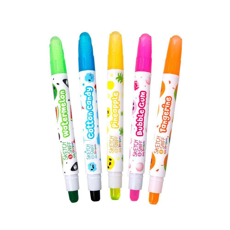 Sketch & Sniff Gel Crayons 5-Pack - SpectrumStore SG