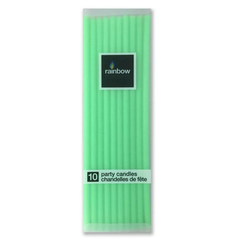 Slim Parafin Candles: Green/Yellow - SpectrumStore SG