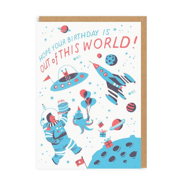 Space Birthday Greeting Card - SpectrumStore SG
