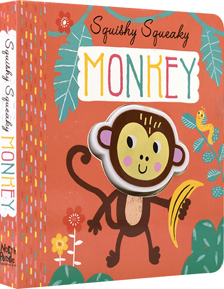 Squishy Squeaky Book - Monkey - SpectrumStore SG