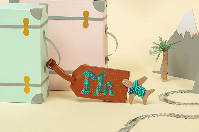 Stitch Luggage Tag - Brown - SpectrumStore SG