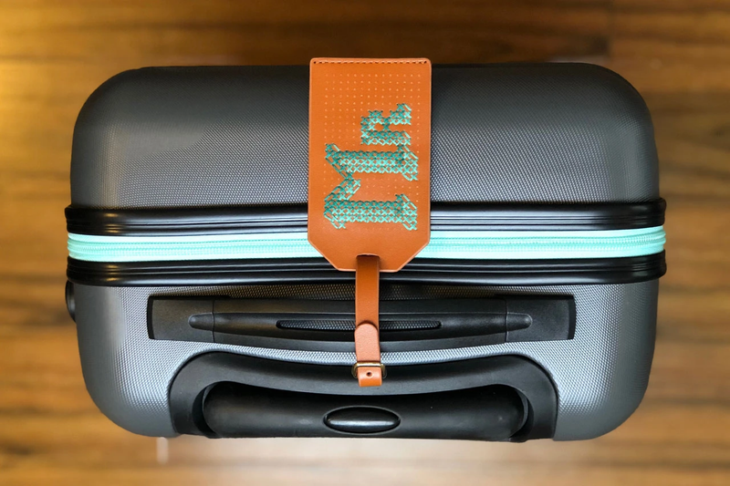 Stitch Luggage Tag - Brown - SpectrumStore SG