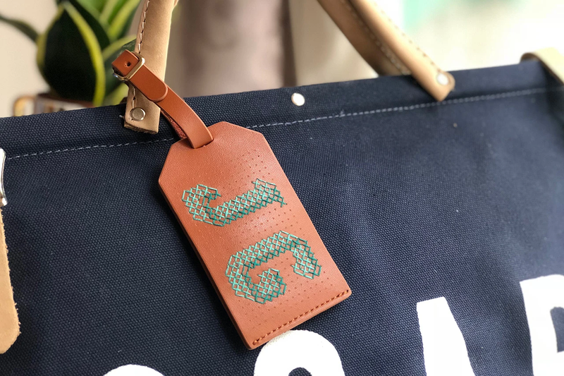 Stitch Luggage Tag - Brown - SpectrumStore SG