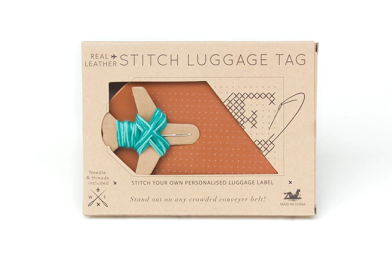 Stitch Luggage Tag - Brown - SpectrumStore SG