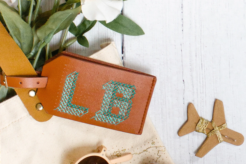 Stitch Luggage Tag - Brown - SpectrumStore SG