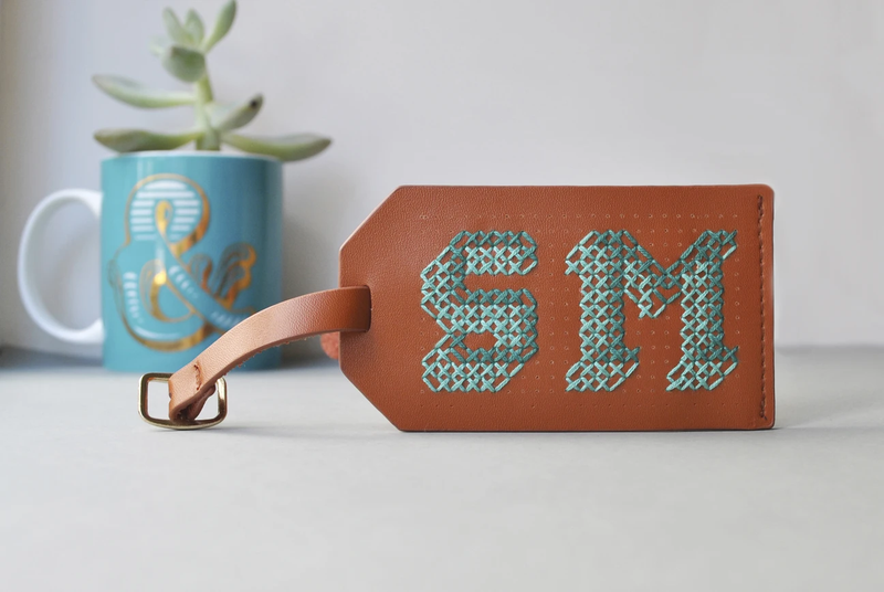 Stitch Luggage Tag - Brown - SpectrumStore SG