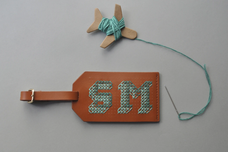 Stitch Luggage Tag - Brown - SpectrumStore SG