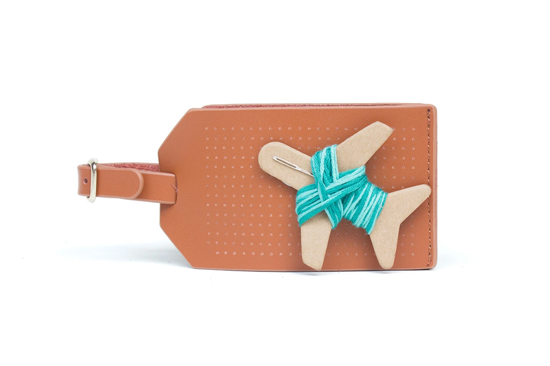 Stitch Luggage Tag - Brown - SpectrumStore SG