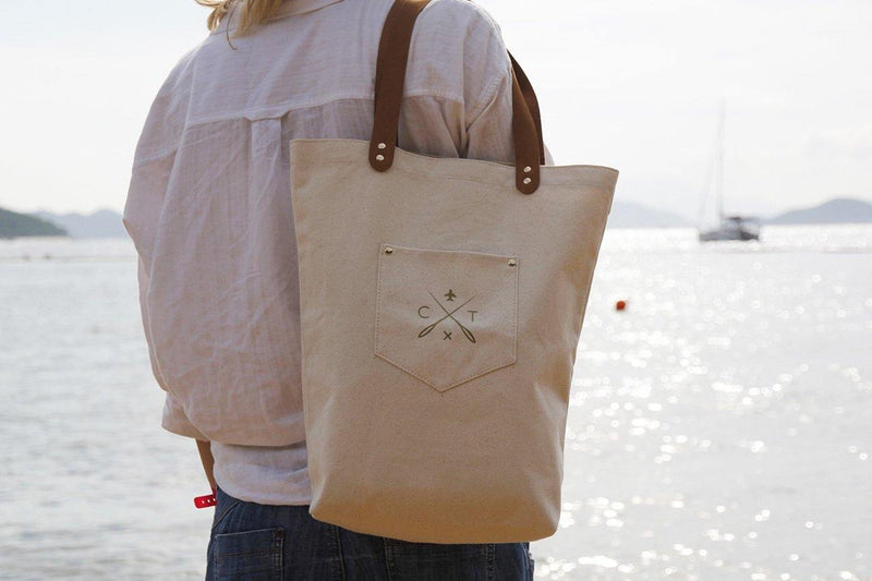 Stitch Tote Bag - Natural - SpectrumStore SG