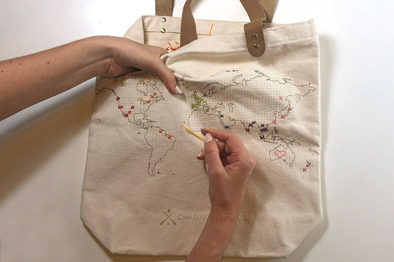 Stitch Tote Bag - Natural - SpectrumStore SG