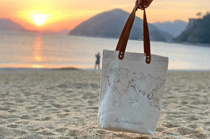 Stitch Tote Bag - Natural - SpectrumStore SG