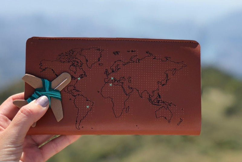 Stitch Travel Wallet - Brown - SpectrumStore SG