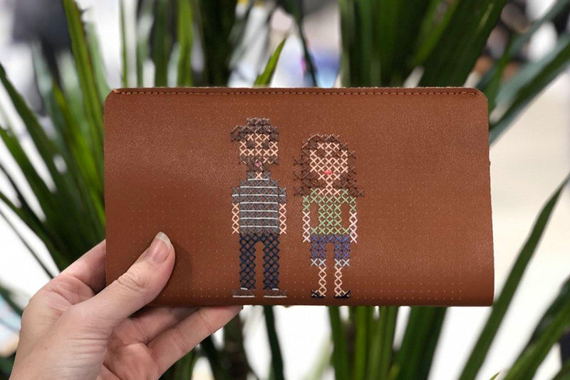Stitch Travel Wallet - Brown - SpectrumStore SG