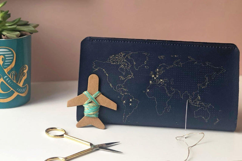 Stitch Travel Wallet - Navy - SpectrumStore SG