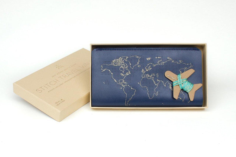 Stitch Travel Wallet - Navy - SpectrumStore SG